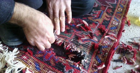 چگونگی ترمیم سوختگی فرش